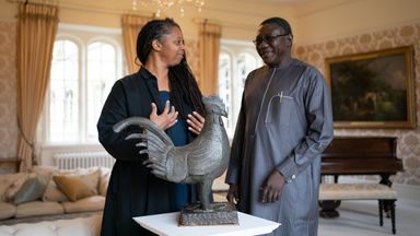 Master of Jesus College Sonita Alleyne (left) with Director General of Nigeria's National Commission for Museums and Monuments Professor Abba Isa Tijani ahead of a ceremony at Jesus College, Cambridge, where the looted bronze cockerel, known as the Okukur, will be returned to Nigeria. The Legacy of Slavery Working Party concluded that the statue, which was looted by British colonial forces in 1897 and given to Jesus College in 1905 by the father of a student, 